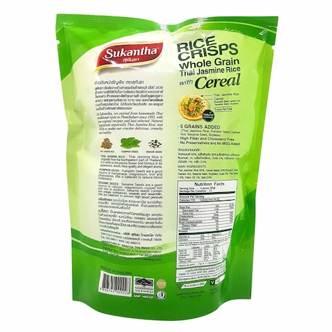 Sukantha Thai Jasmine Rice With Cereal Rice Crisps 75g