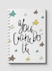 Lowha Spiral Notebook With 60 Sheets And Hard Paper Covers With You Can Do It Doodle Stars Design, For Jotting Notes And Reminders, For Work, University, School