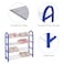 Generic-4-Tier Shoe Rack Shoes Tower Storage Organizer Shelf Cabinet for Home &amp; Office Easy to Assemble Blue