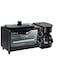 Saachi Electric 3 in 1 Breakfast Making Machine Multifunction Drip Coffee Maker Household Bread Pizza Frying pan Toaster 220V