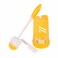 Plastic Toilet Brush with Holder Set-Yellow