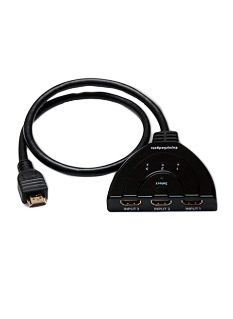 Generic - 3-Port HDMI Auto Switch Splitter Switcher Hub Black