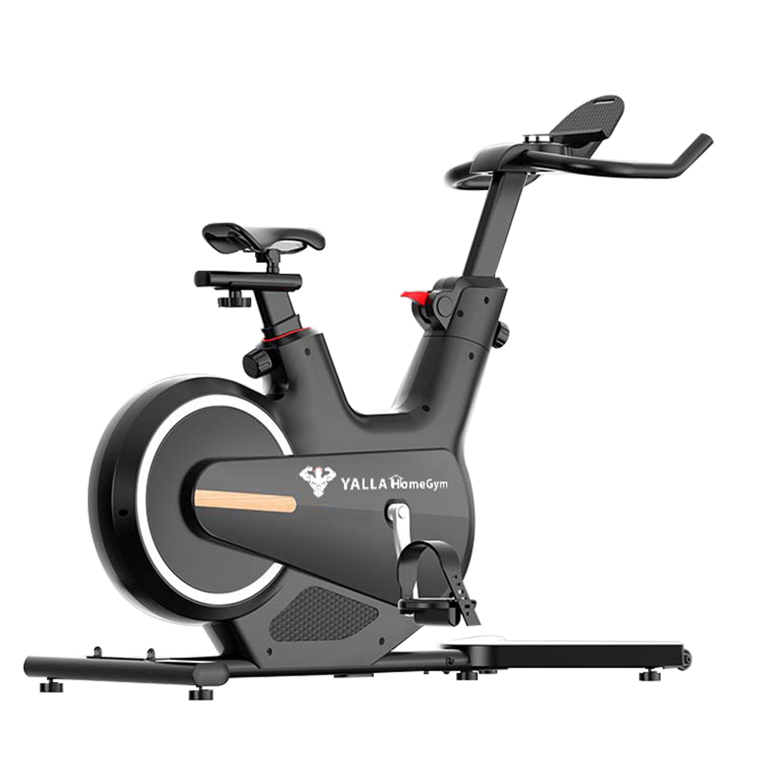 YALLA HomeGym Warriors Spinning Bike, Indoor Exercise Bike with Magnetic Resistance, Adjustable Seat and Pedals, 8KG Flywheel, Stationary Bike