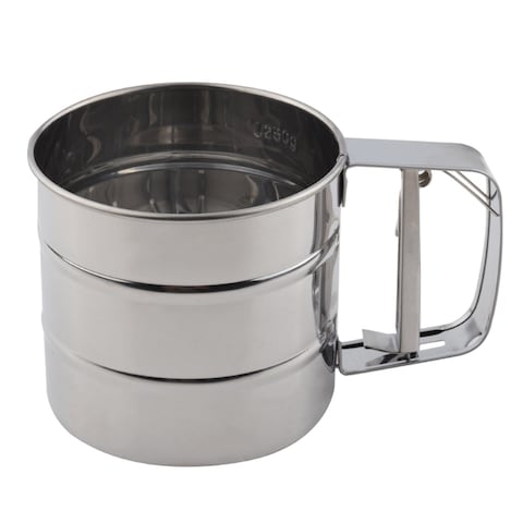 General - Stainless Steel Mesh Flour Sifter Mechanical Baking Icing Sugar Shaker Sieve Cup