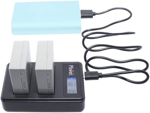 DMK Power LP-E8 1150mAh (1) Battery and (1) TC-USB1 Single USB Charger for Canon EOS 550D 600D X4 X5 T2i T3i etc Cameras (2Pcs BatterIES + LCD Double USB + CASE)