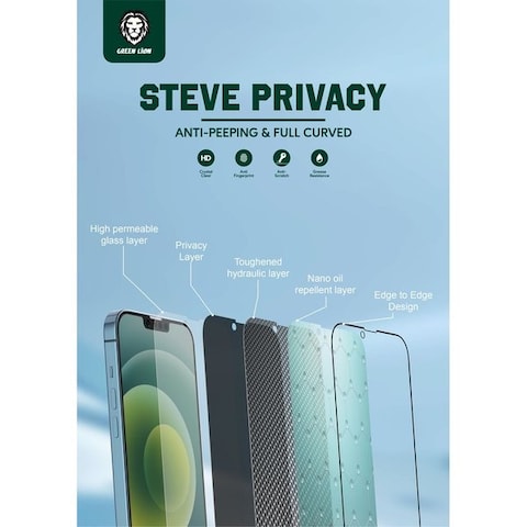 Green Lion Privacy Screen Protector Black iPhone 13 Pro