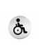 Durable Handicaped People Sign Silver/Black