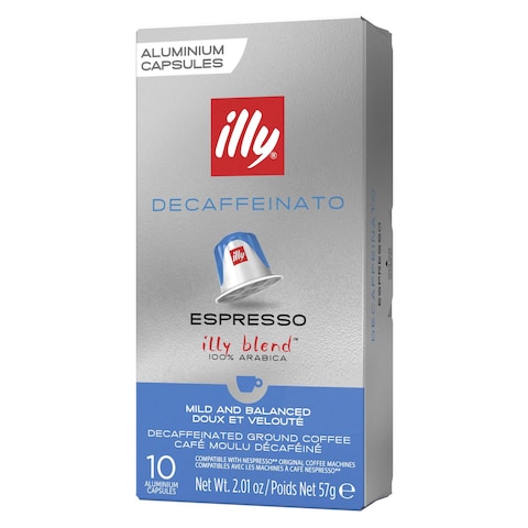 Illy Decaffeinato Espresso Aluminium Coffee 10 Capsules