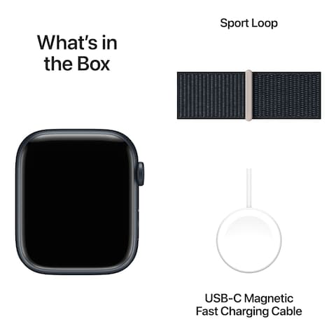 Apple Watch Series 9 GPS 45mm Midnight Aluminium Midnight Sport Loop