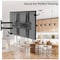 ICS Full Motion TV Wall Mount for 32-75 Inches Flat Curved TVs, TV Mount with Articulating Arms Extension Swivel Tilt, Wall Mount TV Bracket With Perfect Center Max VESA 400x400mm Black