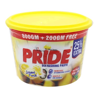 Pride Dishwashing Paste Lemon 800g