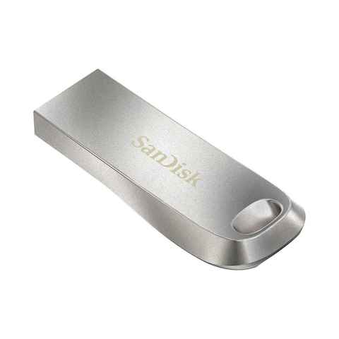 سانديسك الترا لوكس محرك فلاش USB 128 غيغا بايت - فضي