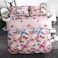 GOLDEN HOME  6-Piece Single Size Duvet Cover Set, 1 Duvet Cover + 1 Fitted Sheet + 4 Pillow Cases, Microfibre, Muesli