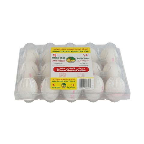 Arab Qatari Poultry Company Fresh Qatari Eggs Pack 15pcs