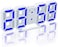 Generic 3D Digital Alarm Clock,ShowTop Wall LED Number Time Clock, With 3 Auto Adjust Brightness Levels,With Snooze Function-White/Blue