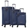 Eminent Expandable Trolley Luggage Set of 3 Bag Soft Suitcase for Unisex Travel Polyester Shell Lightweight with TSA lock Double Spinner Wheels E777SZ Navy Blue