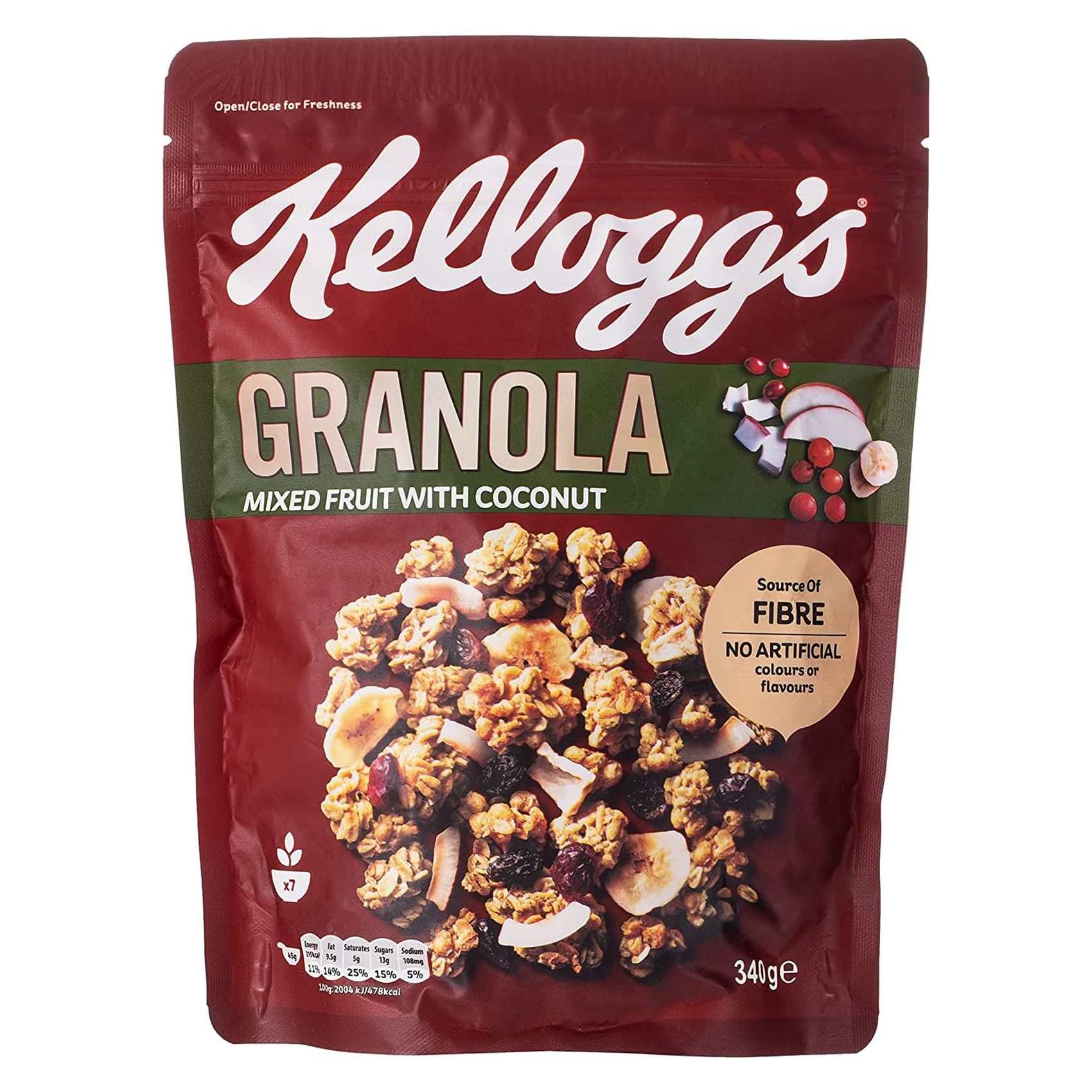 Kellogg&#39;s Granola Mixed Fruit With Coconut 340g