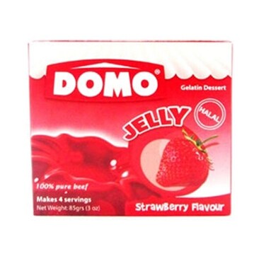 Domo Gelatin Dessert Strawberry Beef 85GR