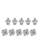 Generic - 10-Piece Threaded Screw Mounting Adapter Set Silver