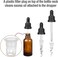 Dreamslink Amber Refillable Empty Glass Bottles With Dropper For Essential Oils Aromatherapy Blends Perfume (30ml / 1OZ), 6 Pieces
