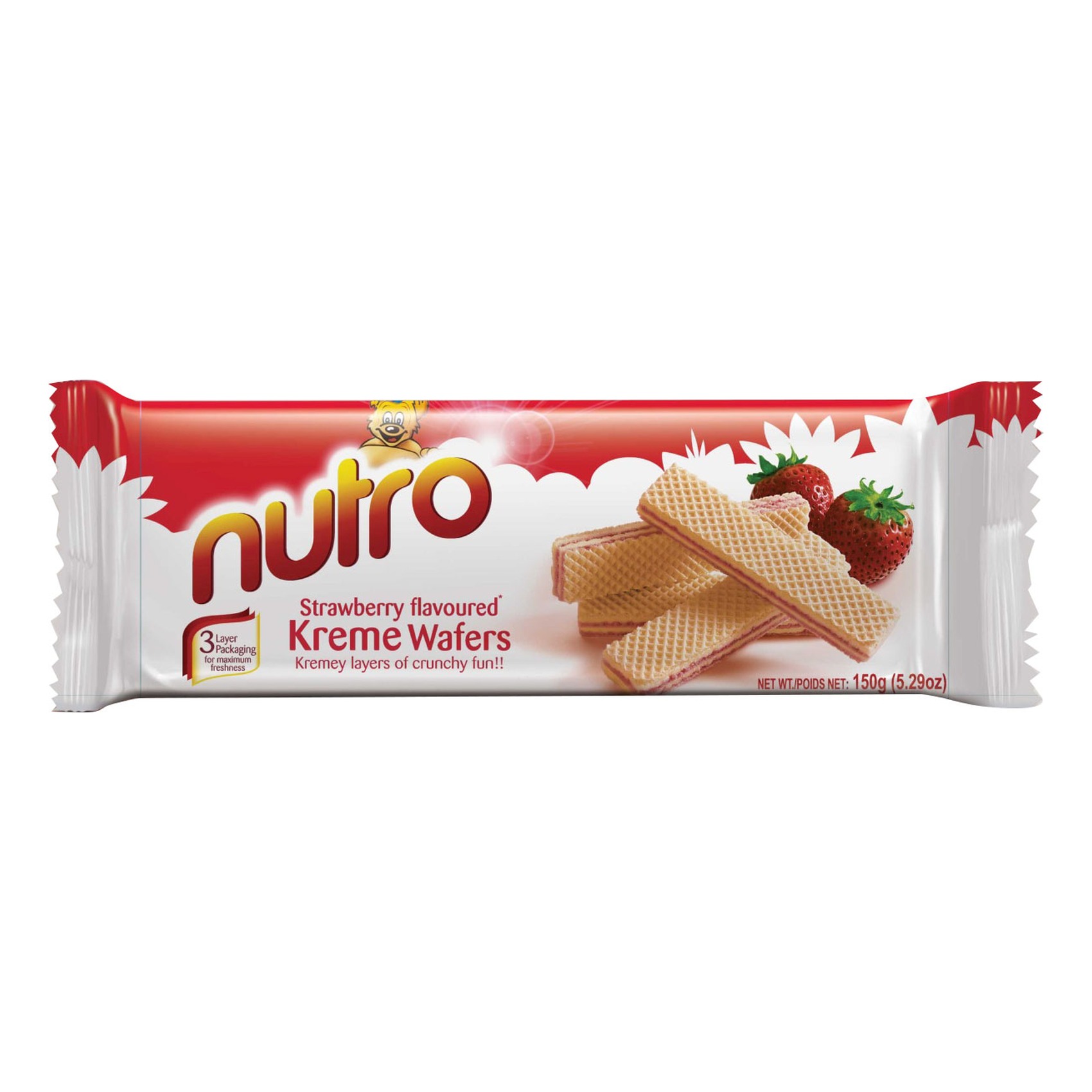 Nutro Kreme Wafers Strawberry Flavoured 150g