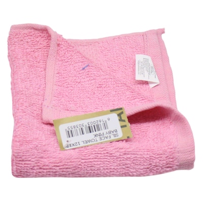 SIL FACE TOWEL 12X12 BABY PINK