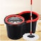 HYX Spin Mop And Bucket with Wringer Set, Floor Cleaning System, Easy Wring Foot Pedal, Stainless Steel Mop Handle