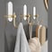 ZALCOON Golden Cloth Hook for bathroom, kitchen,  (White) Towel robe Hook,  Stainless Steel, With Marble Oval Plate  Heavy Duty Wall Mounted Robe Hooks , Bathroom Organizer (Pack of 2)