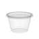 300 SET -Disposable Plastic Clear Sauce Cups With Clear Lid - 120ml