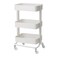 3 Tier Shelf Organization Trolley Craft Art Cart White
