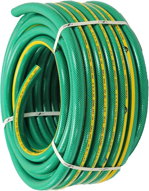 Garden Water Hose Reinforced 1/2 Inch 25 Meters - Green