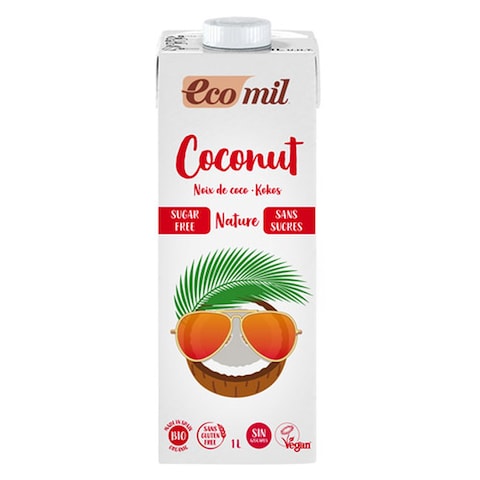 Buy Ecomil Coconut Milk Sugar Free 1L in Saudi Arabia