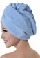 Dream Bell Set of 2 Head/Hair Towel - Blue