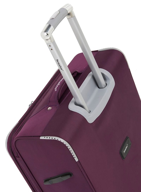 Senator Soft Shell Cabin Luggage Trolley For Unisex Ultra Lightweight Expandable Suitcase With 4 Wheels LL003 Purple