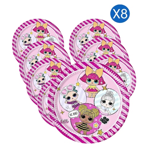 L.O.L. Surprise! Glitterati Themed Paper Plates Multicolour 23cm 8 PCS