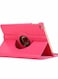 FOCUS Flip 360 Degree Rotating PU Leather Protective Case Cover For Apple iPad 2019 Mini 5/Mini 4 7.9inch Rose Red