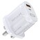 TotuLife PD Wall Charger White 20W with USB-C to USB-C Data Sync and Charging Cable White