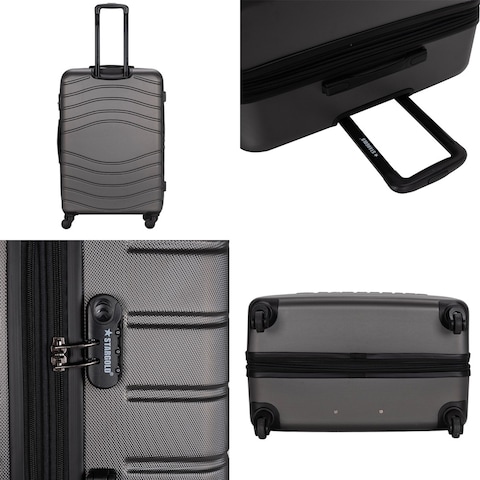 Single Hardside Spinner ABS Trolley Luggage With Number Lock 20 Inches