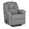 American Polo Linen Rocking &amp; Rotating Recliner Chair - Light Grey - American Polo
