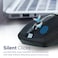 Promate 1600DPI Silent Mouse, Ergonomic Symmetric 2.4Ghz Cordless Silent Keys Mouse with, Long Battery Life, Optical Sensor, 6 Functional Buttons and Nano Receiver for Mac OS, Windows, Breeze Black