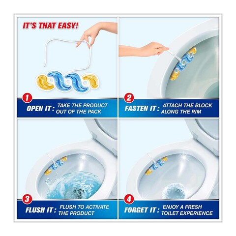 Harpic Toilet Cleaning Blocks with Sparkling Citrus - 35 gram - 2 Count
