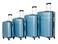 Senator Hard Case Trolley Luggage Set of 4 Suitcase for Unisex ABS Lightweight Travel Bag with 4 Spinner Wheels KH120 Light Blue