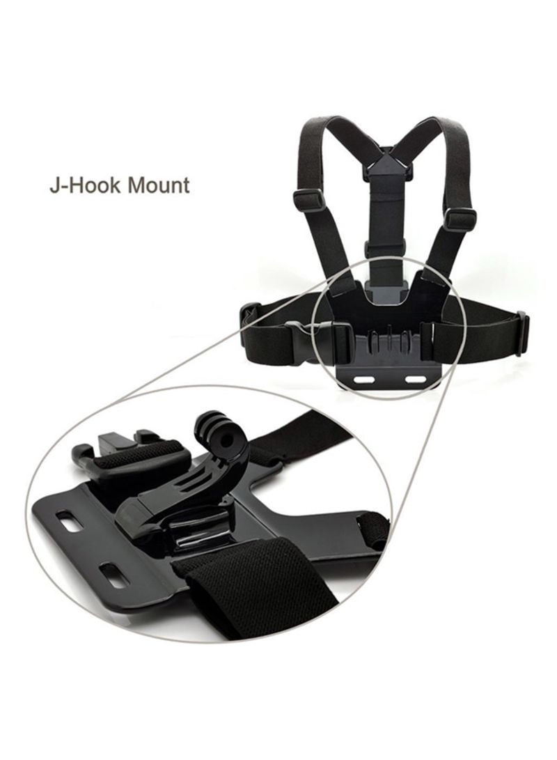 Ozone - Head Strap Belt, Chest Strap Harness Mount, Thumbscrew, J-Hook Combo Pack For GoPro HERO 4 And HERO 3+ Black