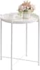 Generic Round Table Nightstand Sofa Table Furniture, White