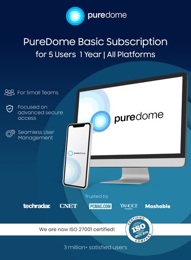 PureDome Basic Subscription for 5 Users  1 Year  All Platforms   Digital Subscription
