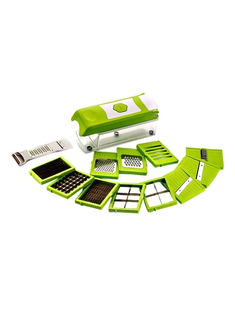 Generic 12-In-1 Fruit And Vegetable Cutter Green/Clear/White