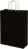 Markq Black Paper bags with handles 33 x 26 x 12 cm Large Kraft Gift bags for Birthday Party Supplies, Weddings, Shopping, Presents (12 Bags)