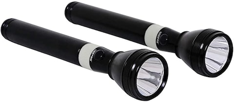 Geepas Gfl4657 Rechargeable Led Flashlight, Set Of 2