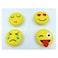طقم أستيكة شكل إيموجي - 4 قطع