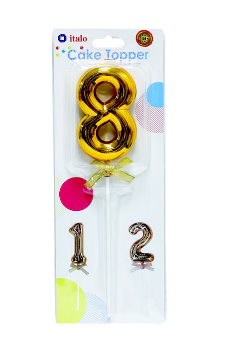 Italo Creative Cake Topper Number - 8 Gold